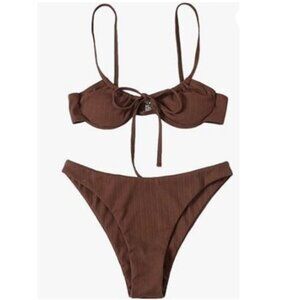 Women's 📦 2 Piece High Waisted Sexy Thong Bikini Bathing Suit - NWT